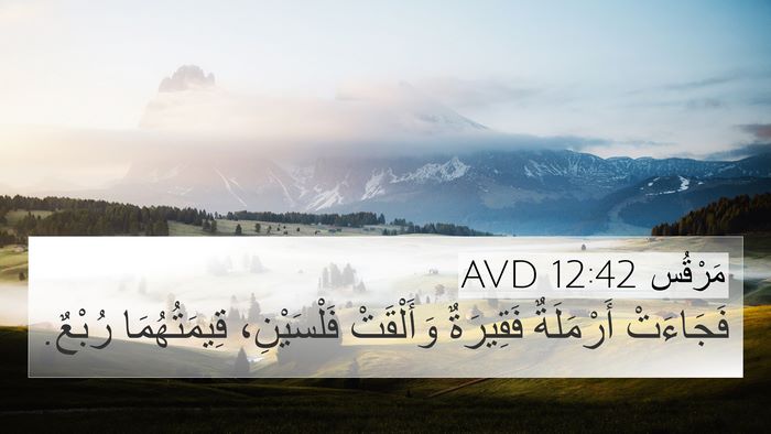 مَرْقُس 12:42 AVD Bible Verse Image
