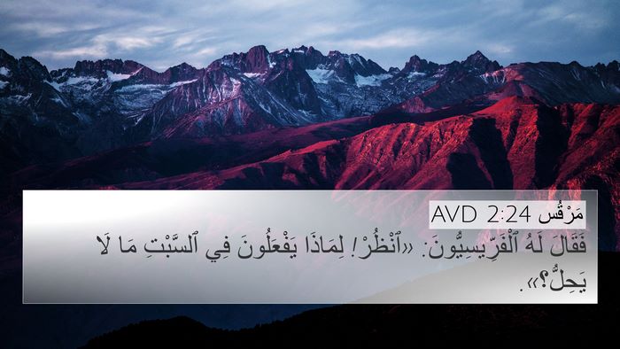 مَرْقُس 2:24 AVD Bible Verse Image
