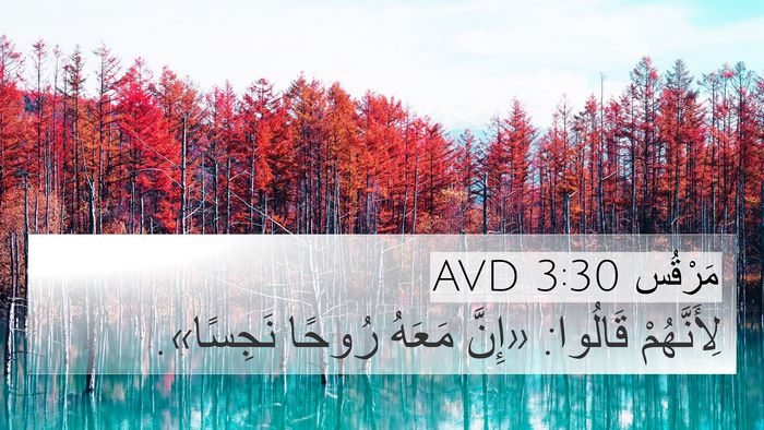 مَرْقُس 3:30 AVD Bible Verse Image