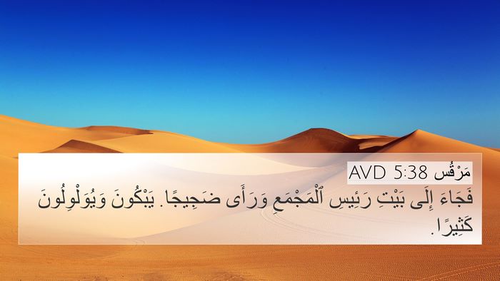 مَرْقُس 5:38 AVD Bible Verse Image