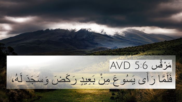 مَرْقُس 5:6 AVD Bible Verse Image