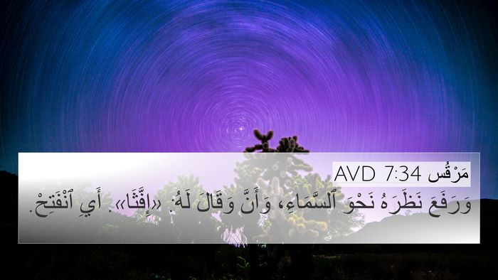 مَرْقُس 7:34 AVD Bible Verse Image