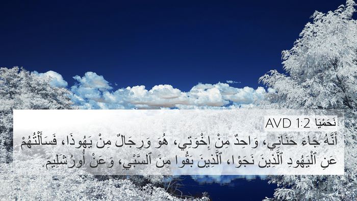 نَحَمْيَا 1:2 AVD 4K Wallpaper - أَنَّهُ جَاءَ حَنَانِي، - 4K Wallpaper Bible Verse