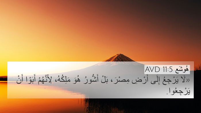 هُوشَع 11:5 AVD Bible Verse Image