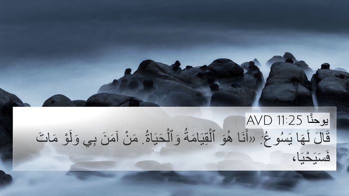 يوحنَّا 11:25 AVD Bible Verse Image