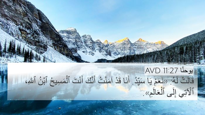 يوحنَّا 11:27 AVD 4K Wallpaper - قَالَتْ لَهُ: «نَعَمْ يَا - 4K Wallpaper Bible Verse