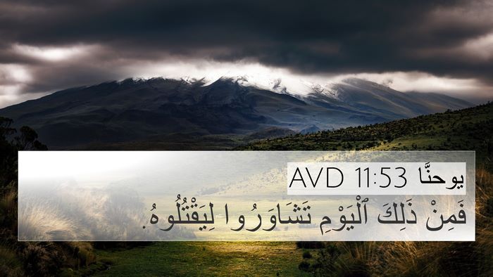 يوحنَّا 11:53 AVD 4K Wallpaper - فَمِنْ ذَلِكَ ٱلْيَوْمِ - 4K Wallpaper Bible Verse
