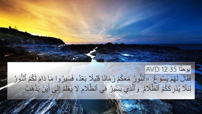 يوحنَّا 12:35 AVD Bible Verse Image