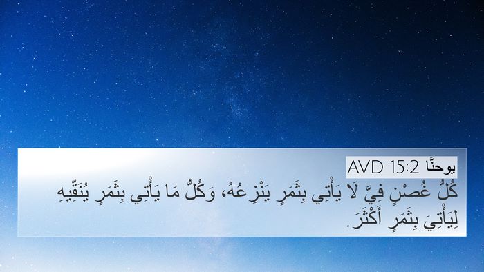 يوحنَّا 15:2 AVD 4K Wallpaper - كُلُّ غُصْنٍ فِيَّ لَا - 4K Wallpaper Bible Verse