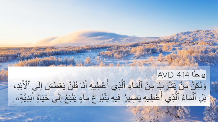 يوحنَّا 4:14 AVD Bible Verse Image