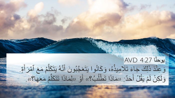 يوحنَّا 4:27 AVD Bible Verse Image