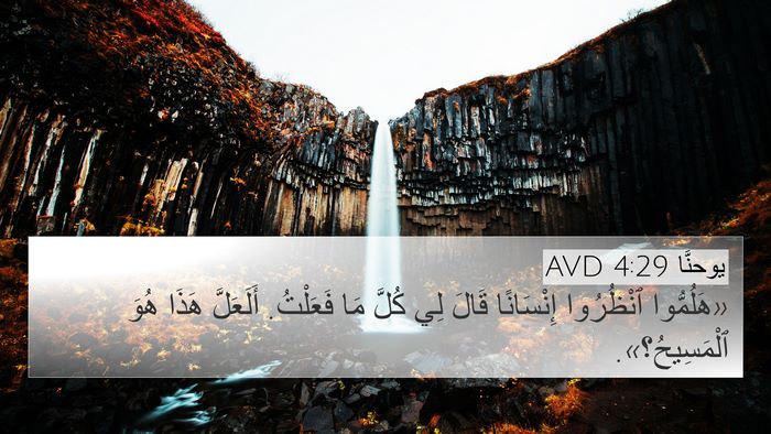 يوحنَّا 4:29 AVD Bible Verse Image