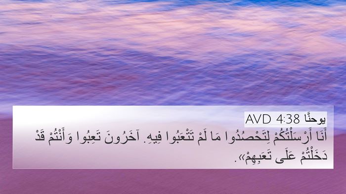 يوحنَّا 4:38 AVD Bible Verse Image