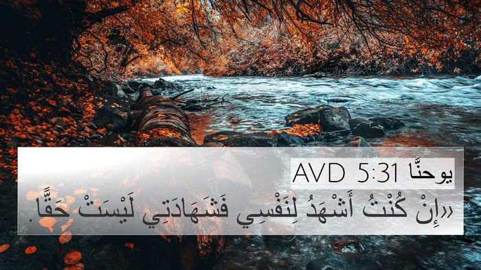 يوحنَّا 5:31 AVD Bible Verse Image
