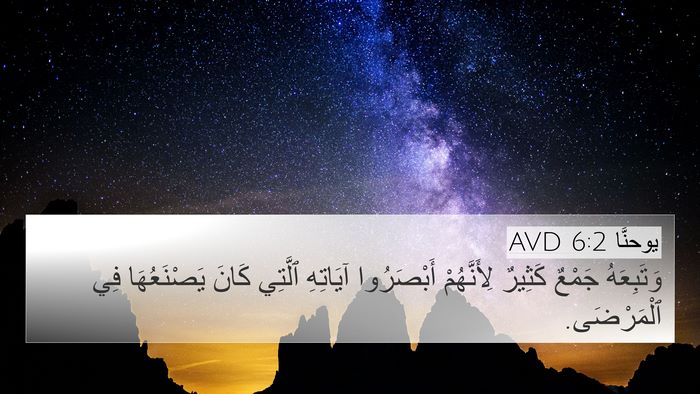 يوحنَّا 6:2 AVD Bible Verse Image