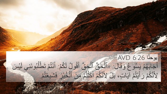 يوحنَّا 6:26 AVD Bible Verse Image
