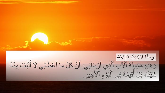 يوحنَّا 6:39 AVD Bible Verse Image
