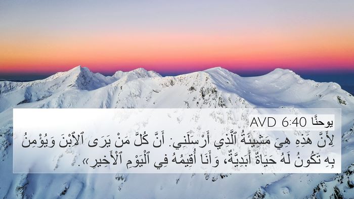 يوحنَّا 6:40 AVD Bible Verse Image