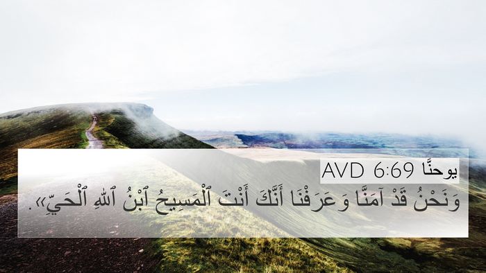 يوحنَّا 6:69 AVD Bible Verse Image