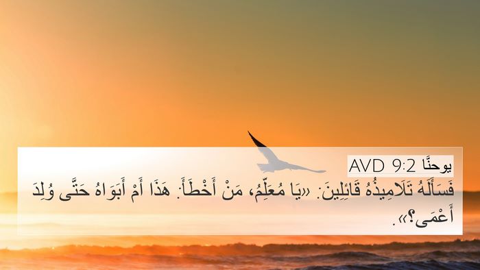 يوحنَّا 9:2 AVD Bible Verse Image