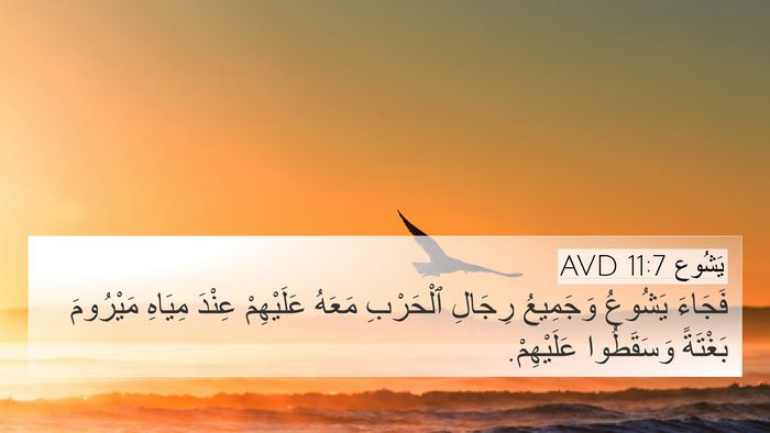 يَشُوع 11:7 AVD 4K Wallpaper - فَجَاءَ يَشُوعُ وَجَمِيعُ - 4K Wallpaper Bible Verse