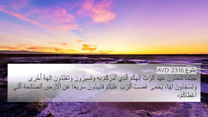 يَشُوع 23:16 AVD Bible Verse Image