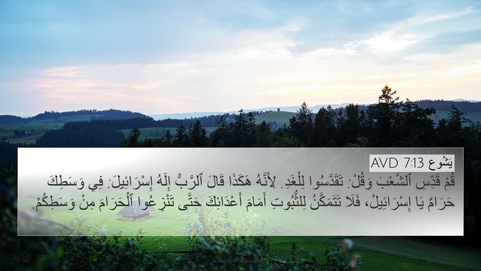 يَشُوع 7:13 AVD Bible Verse Image