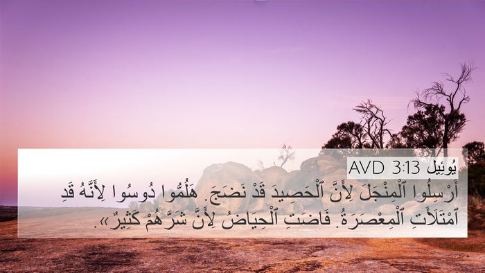 يُوئِيل 3:13 AVD Bible Verse Image