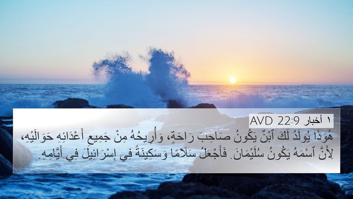 ١ أخبار 22:9 AVD Bible Verse Image