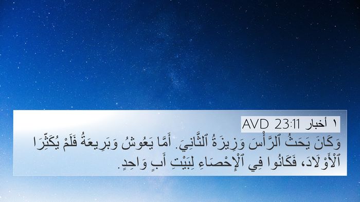 ١ أخبار 23:11 AVD 4K Wallpaper - وَكَانَ يَحَثُ ٱلرَّأْسَ - 4K Wallpaper Bible Verse