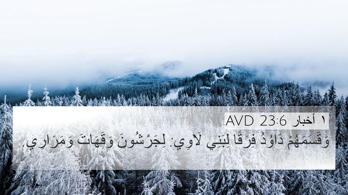 ١ أخبار 23:6 AVD Bible Verse Image