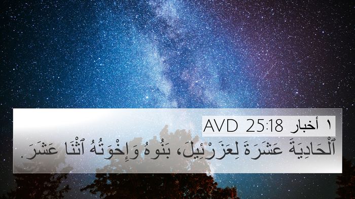 ١ أخبار 25:18 AVD 4K Wallpaper - ٱلْحَادِيَةَ عَشَرَةَ - 4K Wallpaper Bible Verse