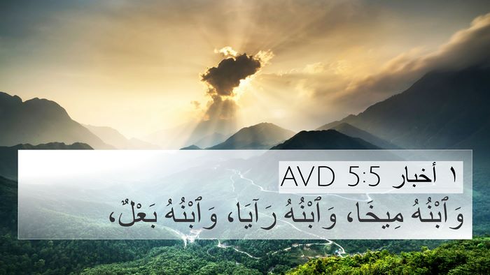 ١ أخبار 5:5 AVD 4K Wallpaper - وَٱبْنُهُ مِيخَا، - 4K Wallpaper Bible Verse