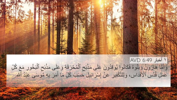 ١ أخبار 6:49 AVD Bible Verse Image