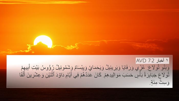 ١ أخبار 7:2 AVD Bible Verse Image