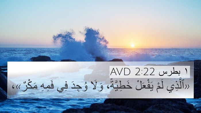 ١ بطرس 2:22 AVD Bible Verse Image