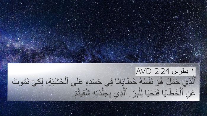 ١ بطرس 2:24 AVD Bible Verse Image