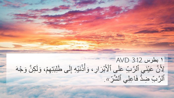١ بطرس 3:12 AVD Bible Verse Image