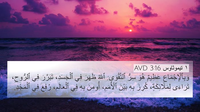 ١ تيموثاوس 3:16 AVD Bible Verse Image