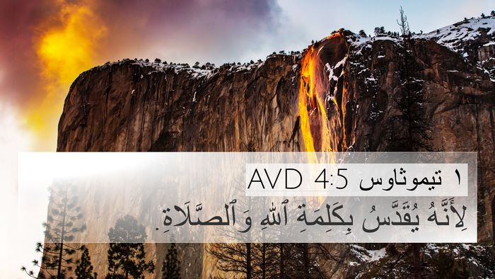 ١ تيموثاوس 4:5 AVD 4K Wallpaper - لِأَنَّهُ يُقَدَّسُ - 4K Wallpaper Bible Verse