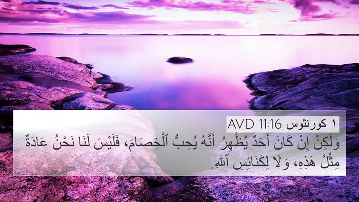 ١ كورنثوس 11:16 AVD Bible Verse Image