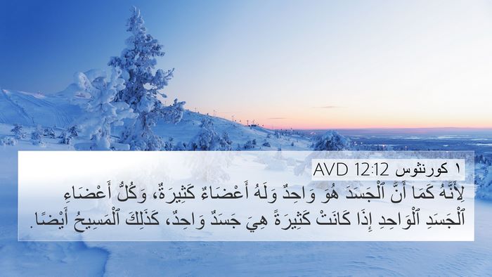 ١ كورنثوس 12:12 AVD Bible Verse Image