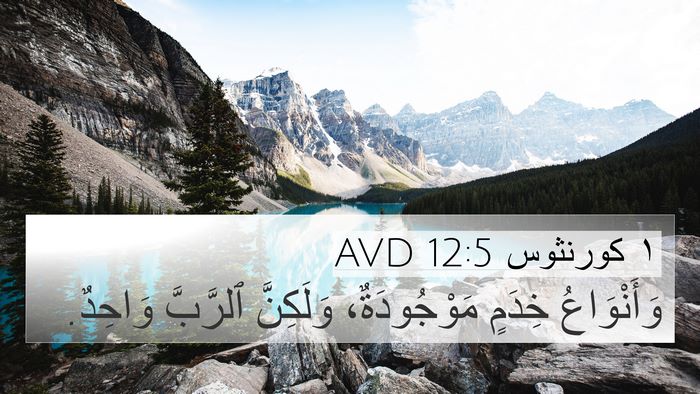 ١ كورنثوس 12:5 AVD 4K Wallpaper - وَأَنْوَاعُ خِدَمٍ - 4K Wallpaper Bible Verse