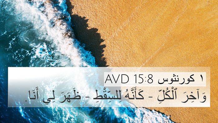 ١ كورنثوس 15:8 AVD 4K Wallpaper - وَآخِرَ ٱلْكُلِّ - - 4K Wallpaper Bible Verse