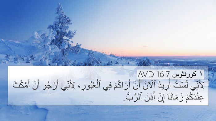 ١ كورنثوس 16:7 AVD 4K Wallpaper - لِأَنِّي لَسْتُ أُرِيدُ - 4K Wallpaper Bible Verse