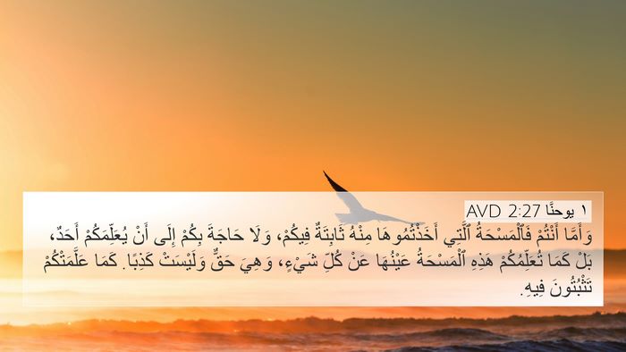 ١ يوحنَّا 2:27 AVD Bible Verse Image