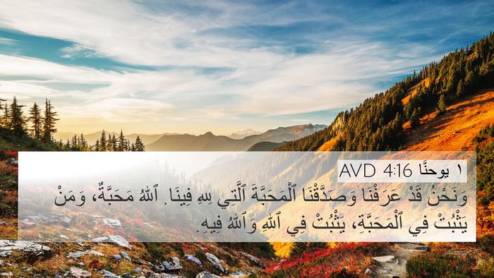 ١ يوحنَّا 4:16 AVD Bible Verse Image