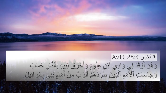 ٢ أخبار 28:3 AVD Bible Verse Image