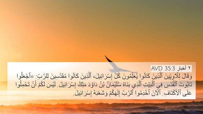 ٢ أخبار 35:3 AVD Bible Verse Image