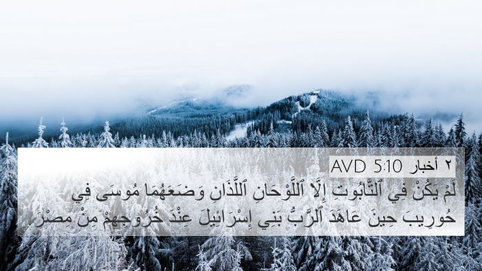 ٢ أخبار 5:10 AVD Bible Verse Image